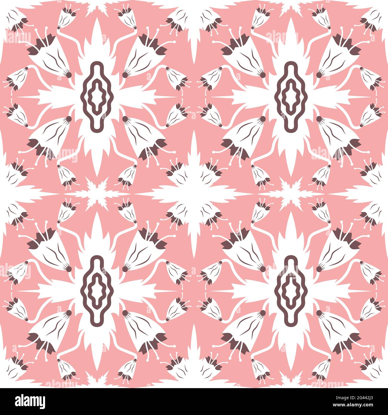 Blumenmuster Mit Abstrakten Bluten Ethnischer Endloser Hintergrund Mit Dekorativen Zierelementen Mit Traditionellen Ethnischen Motiven Geometrische Stammesmuster Stock Vektorgrafik Alamy