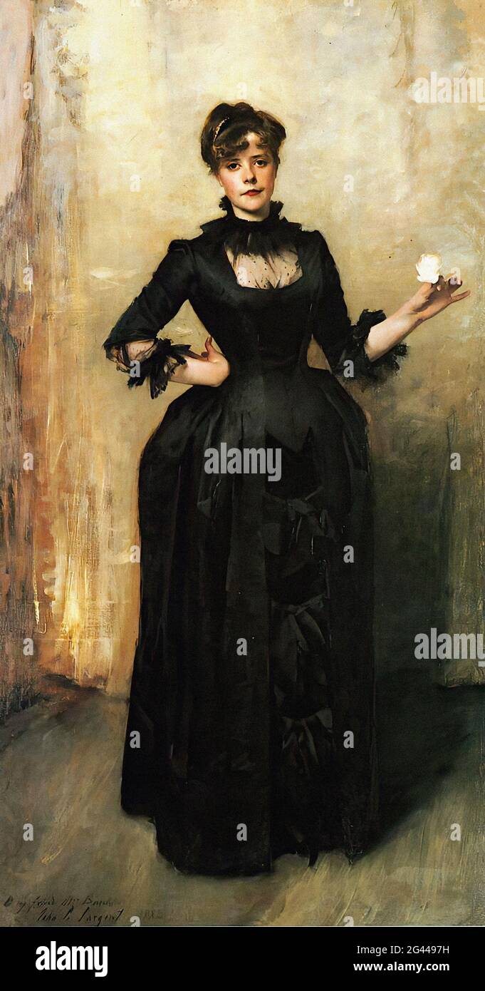 John Singer Sargent - Louise Burckhardt auch bekannt als Lady with Rose 1882 Stockfoto