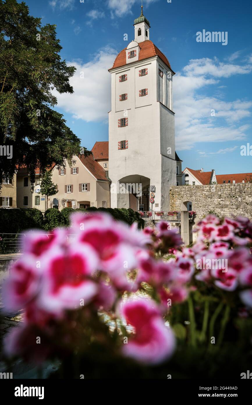 „Unteres Tor“ in Gundelfingen an der Donau, Bezirk Dillingen, Bayern, Deutschland Stockfoto