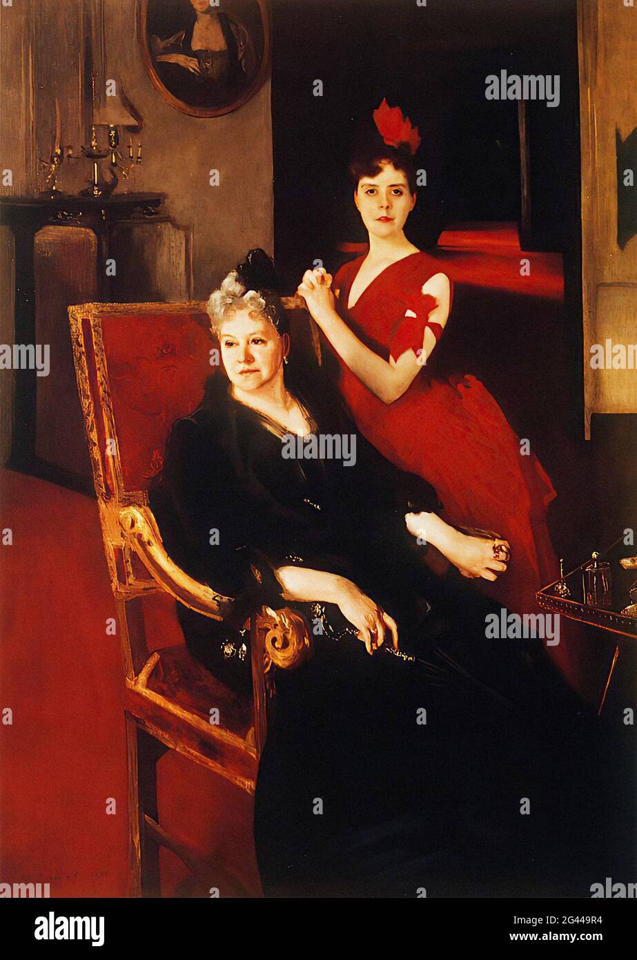 John Singer Sargent - Frau Edward Burckhardt Ihre Tochter Louise 1885 Stockfoto