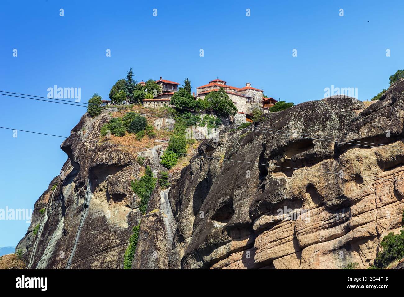 Kloster von Great Meteoron in Meteora, Griechenland Stockfoto