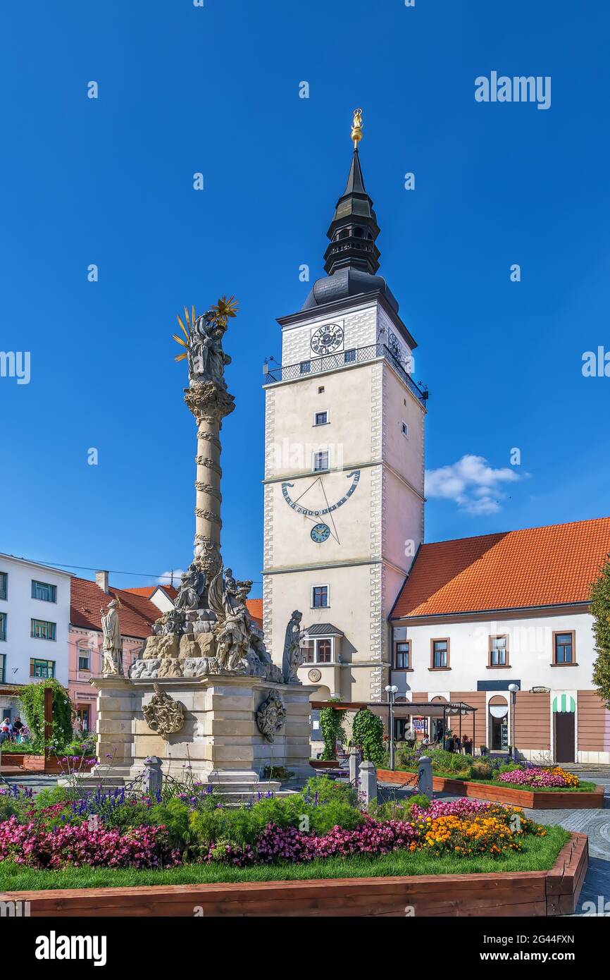 Stadtturm, Trnava, Slowakei Stockfoto