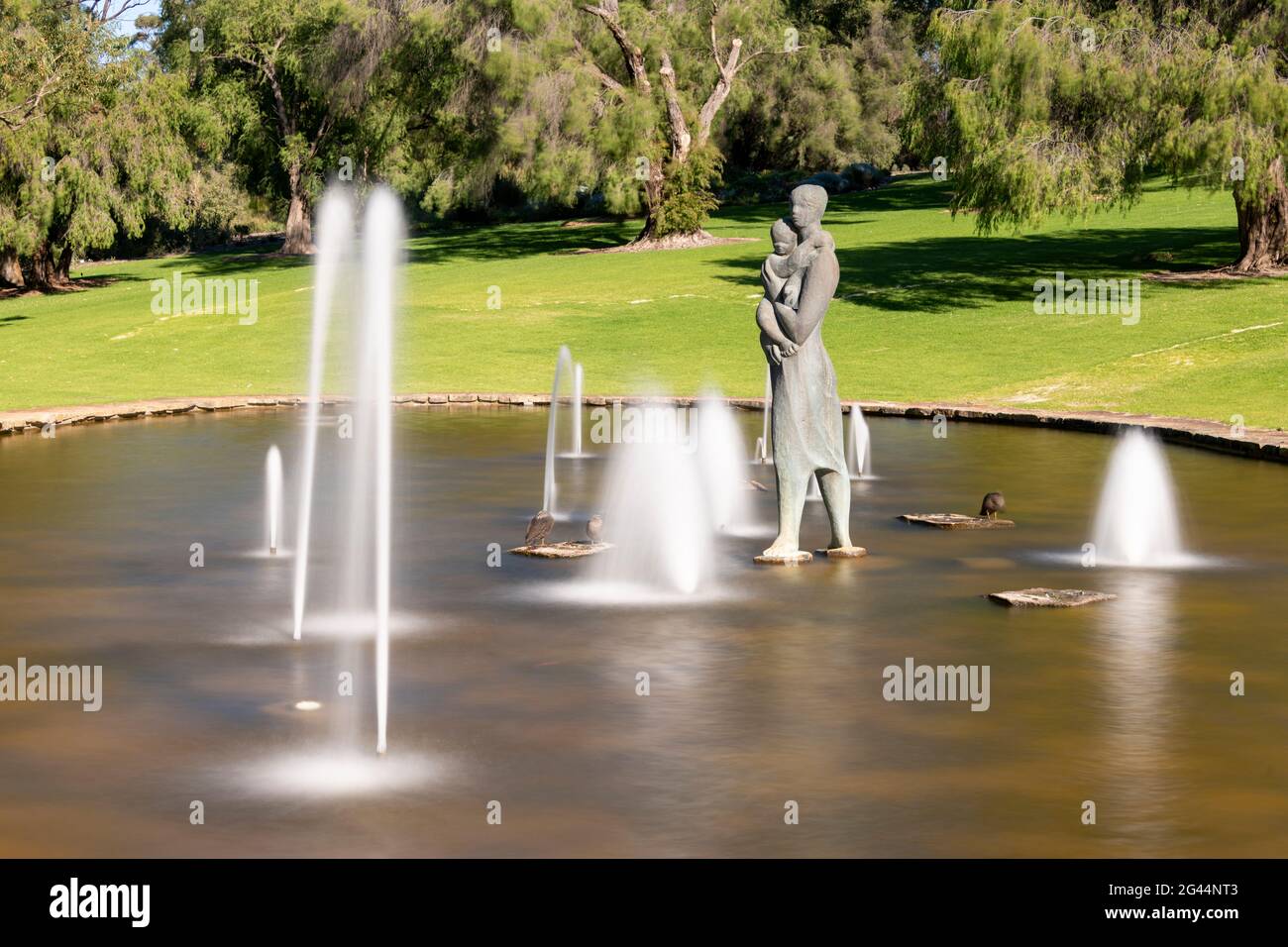 Mutter-Kind-Brunnen im Kings Park in Perth. Stockfoto
