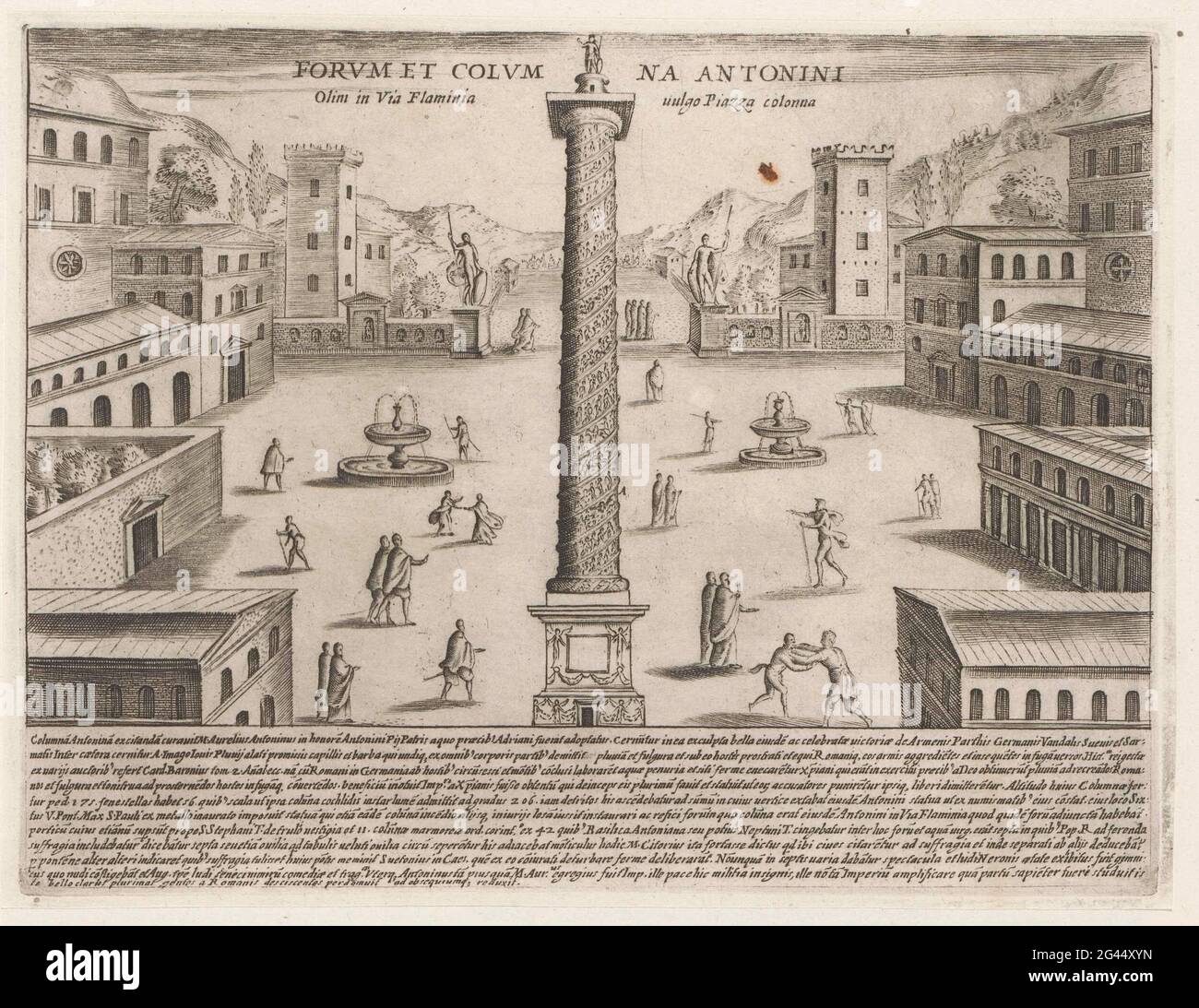 Saule Des Marcus Aurelius In Rom Forum Et Columna Antonini Olim In Der Via Flaminia Vulgo Piazza Colonna Antike Denkmaler Antiquae Urbis Splendor Magesyn Der Italienischen Gebaude Blick Auf Die Piazza