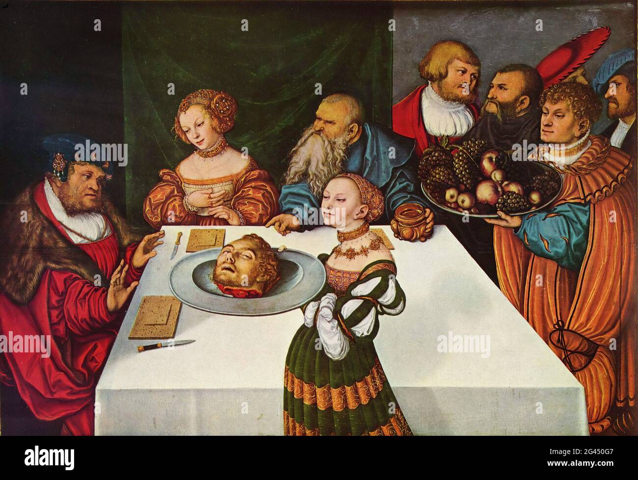 Lucas Cranach der Ältere - Fest Herodes 1531 Stockfoto