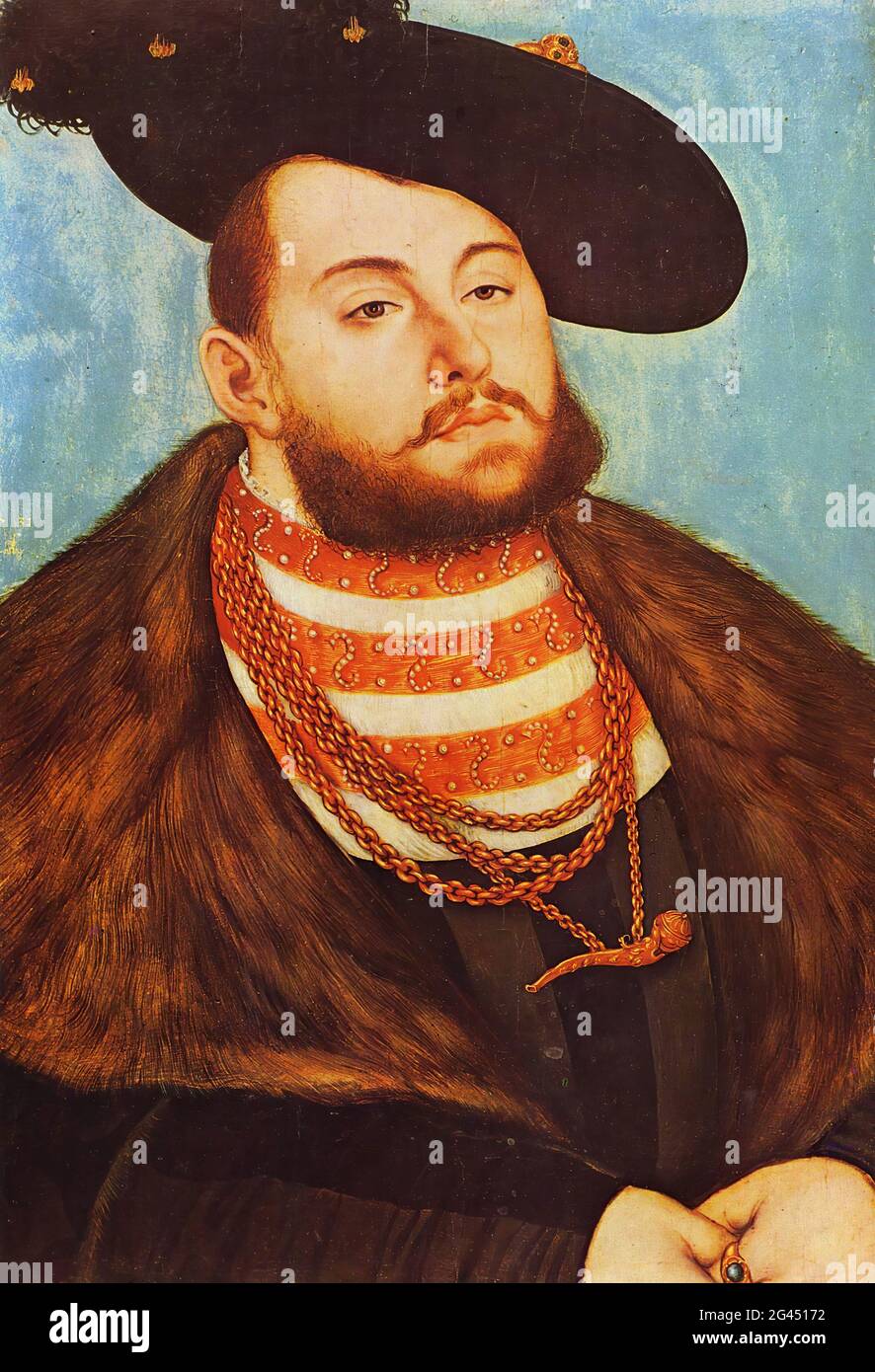 Lucas Cranach der Ältere - Porträt Johann Friedrich Kurfürst Sachsen 1531 Stockfoto