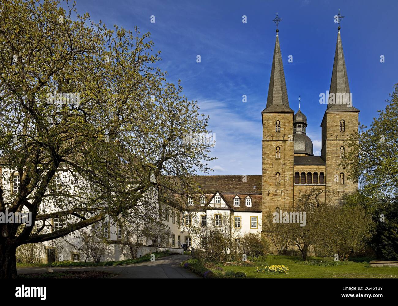Kloster Marienmünster, ehemaliges Benediktinerkloster, Marienmünster, Deutschland, Europa Stockfoto