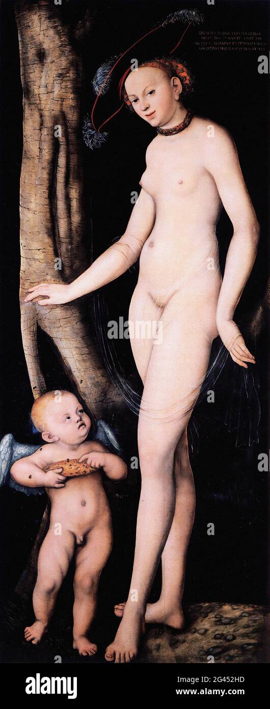 Lucas Cranach der Ältere - Venus Amor mit Wabe 1531 1 C 1531 Stockfoto