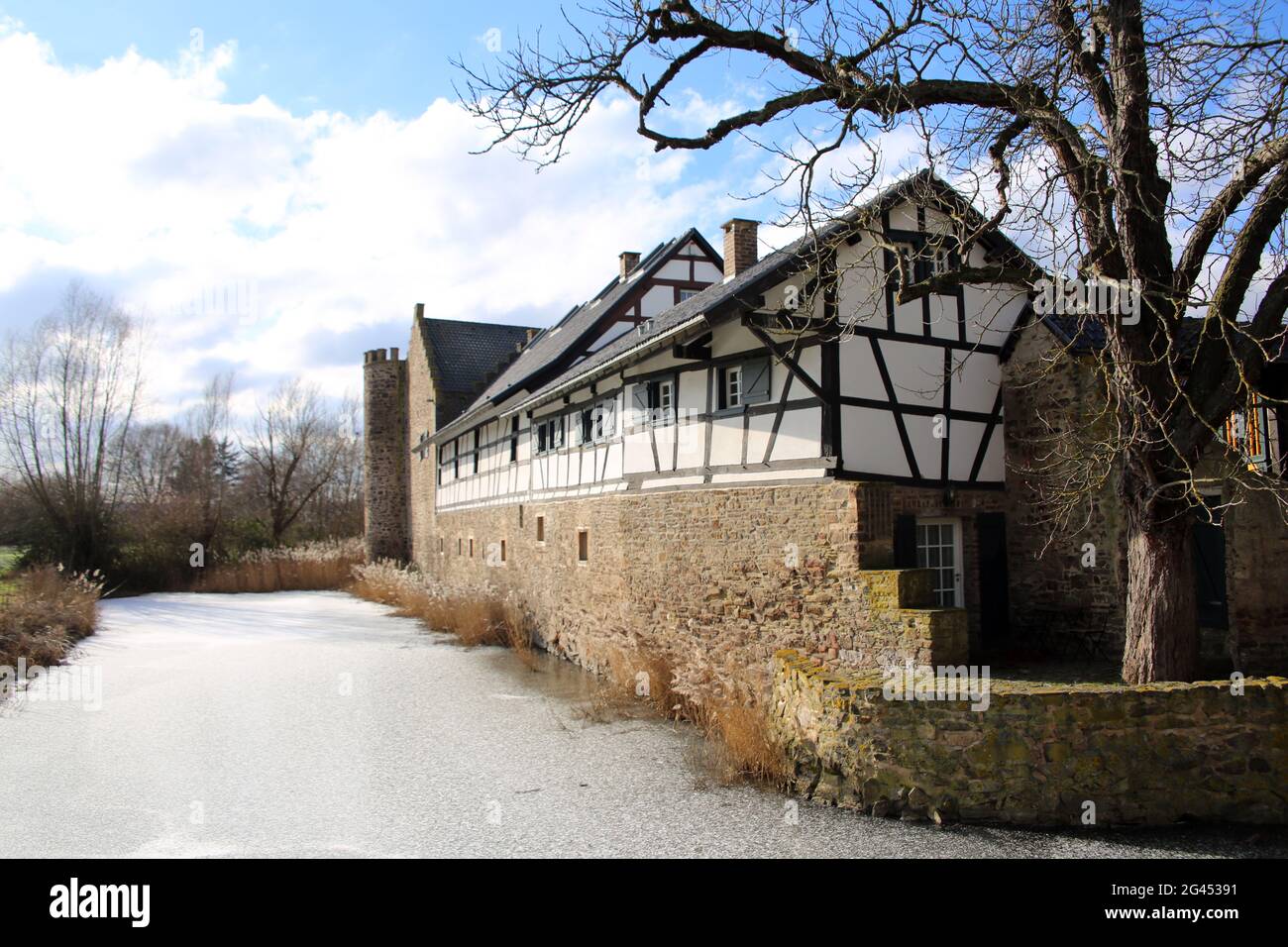 Mittelalterliche Kleeburg, Schloss in Weidesheim Stockfoto