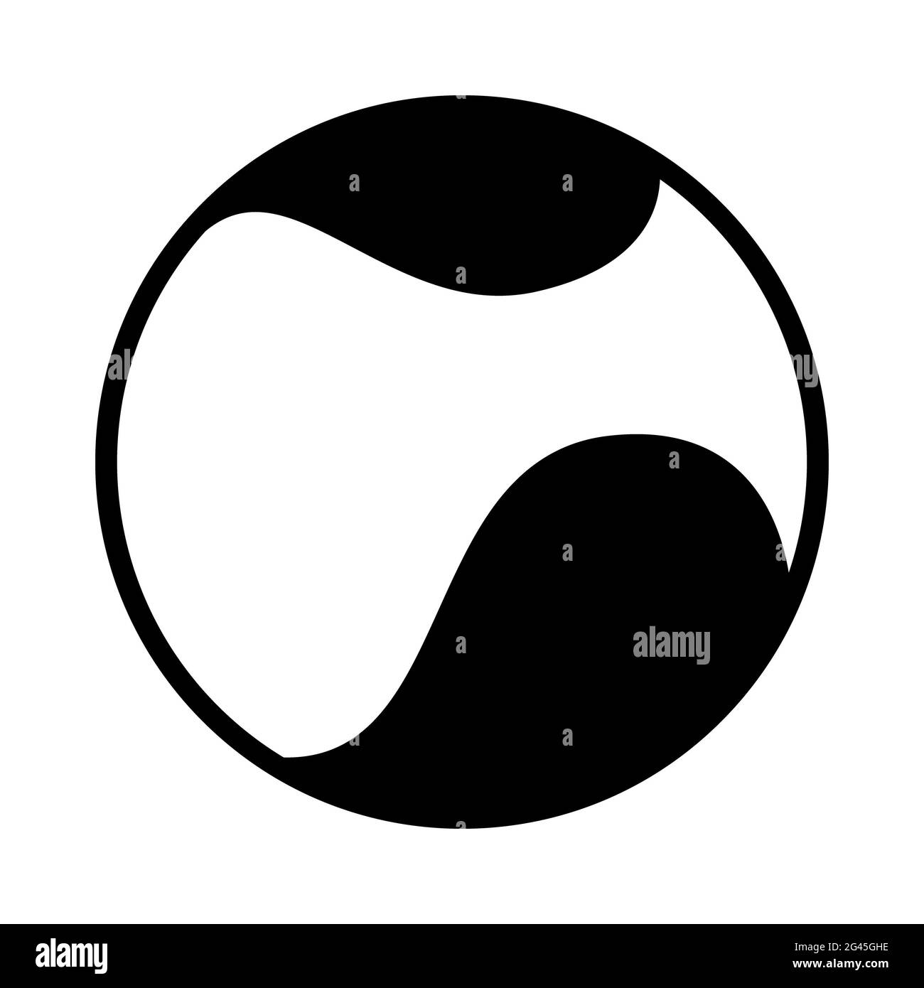 Tennisball-Symbol. Vektorgrafik für flaches Piktogramm. Isoliertes Schild eps10 Stockfoto