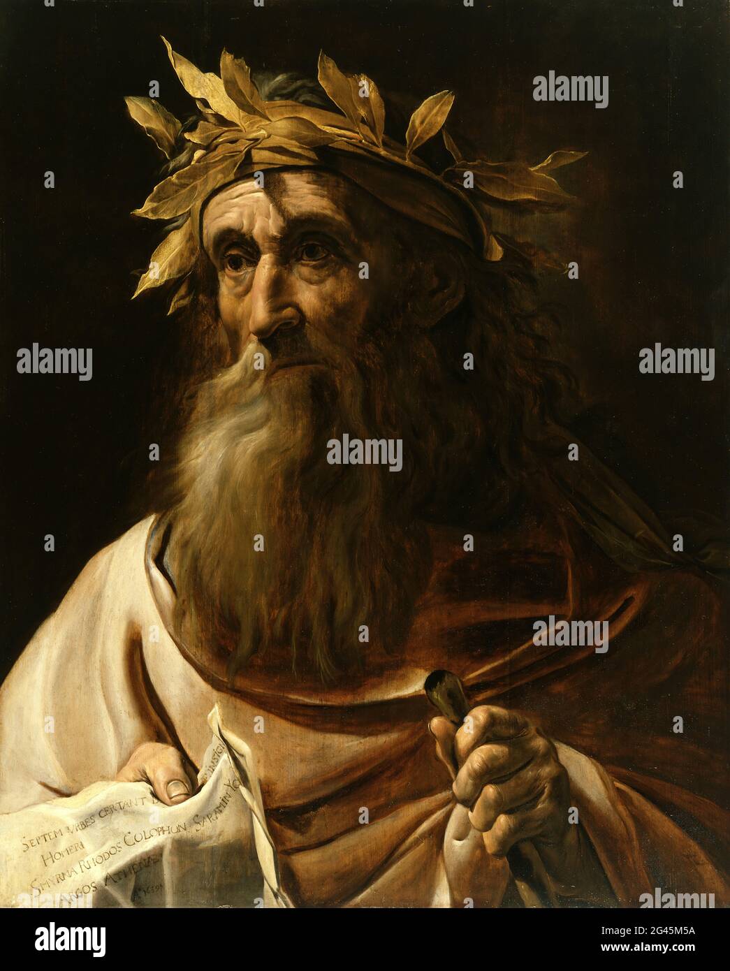 Michelangelo Merisi Da Caravaggio - Porträt des Dichters Homer Stockfoto