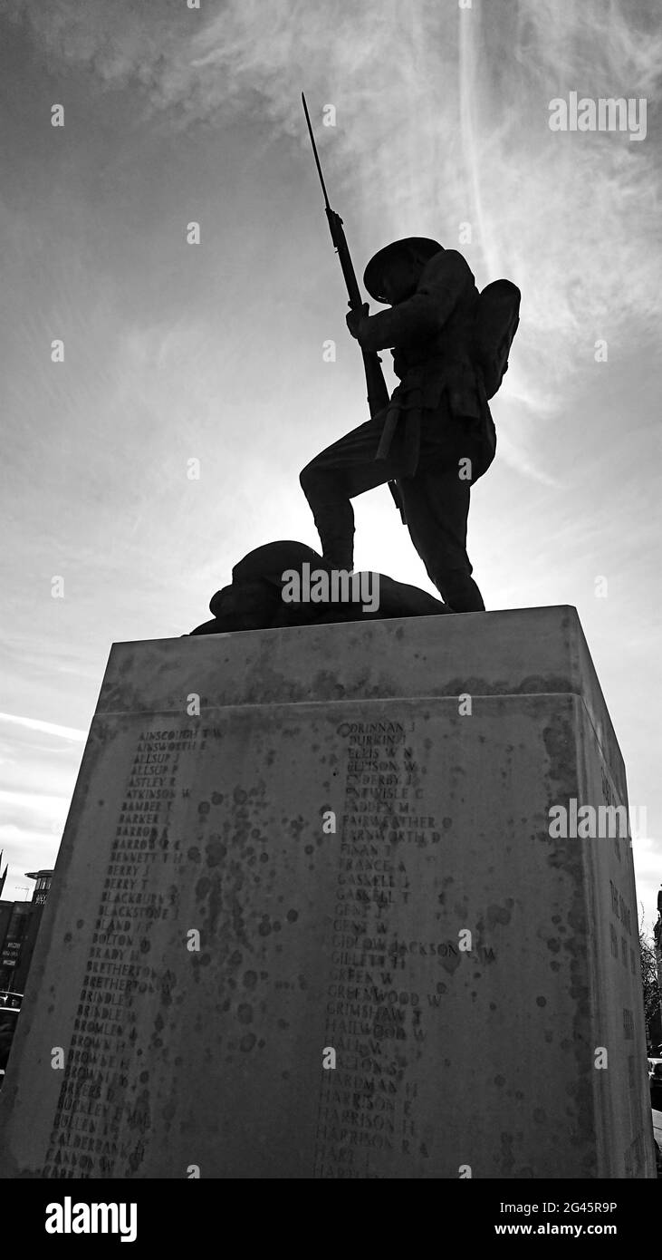 Chorley Pals Memorial, Chorley, Lancashire, Großbritannien Stockfoto