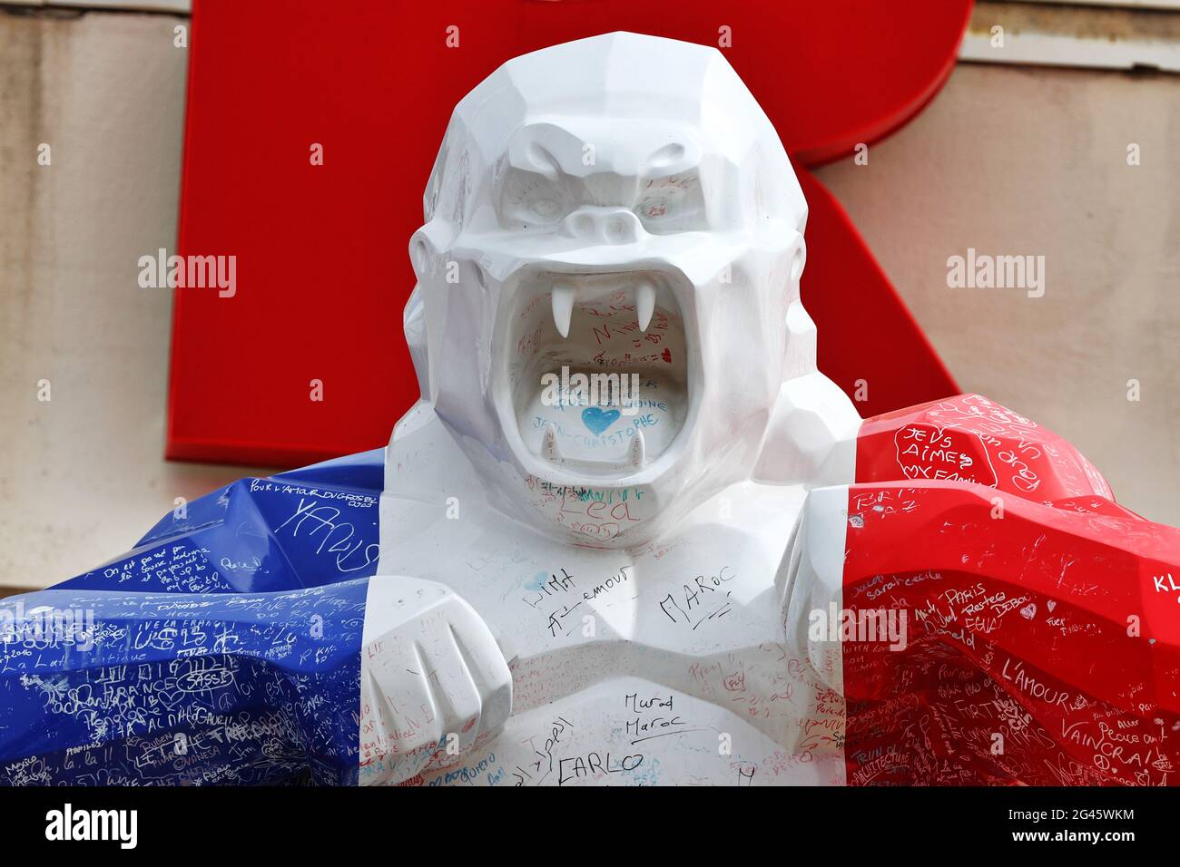 Le Castellet, Frankreich. Juni 2021. Circuit Atmosphäre - Gorilla Skulptur. Großer Preis von Frankreich, Samstag, 19. Juni 2021. Paul Ricard, Frankreich. Quelle: James Moy/Alamy Live News Stockfoto