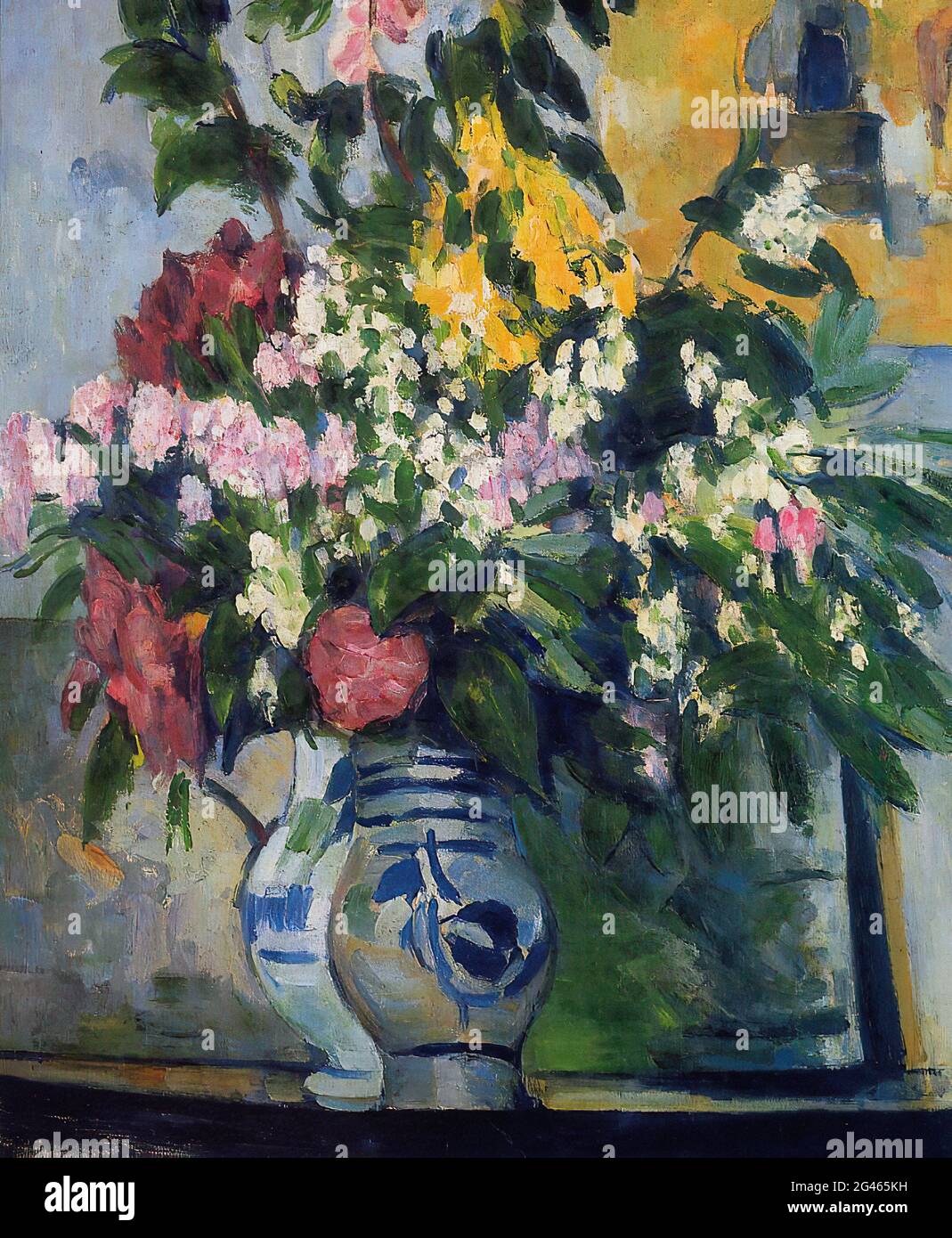 Paul Cézanne - zwei Vasen Blumen C 1877 Stockfoto