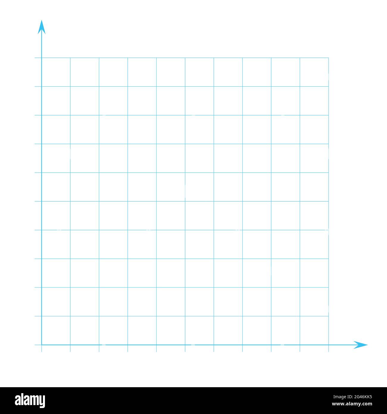 Rasterpapier. Mathematisches Diagramm. Kartesisches Koordinatensystem mit xAchse, yAchse