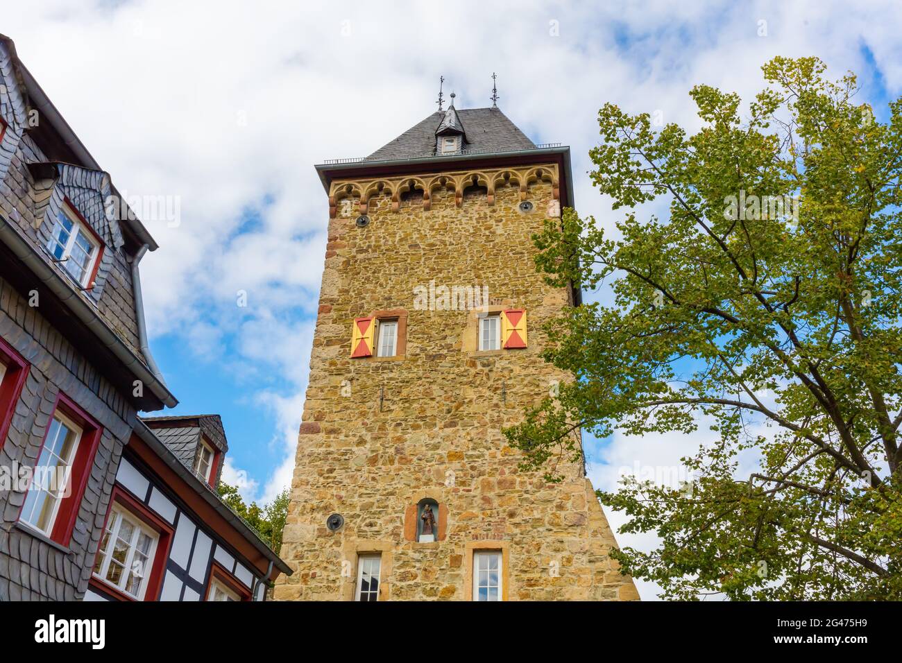 Bad Münstereifel Werther Tor - mittelalterliche Festung, historische Architektur Stockfoto