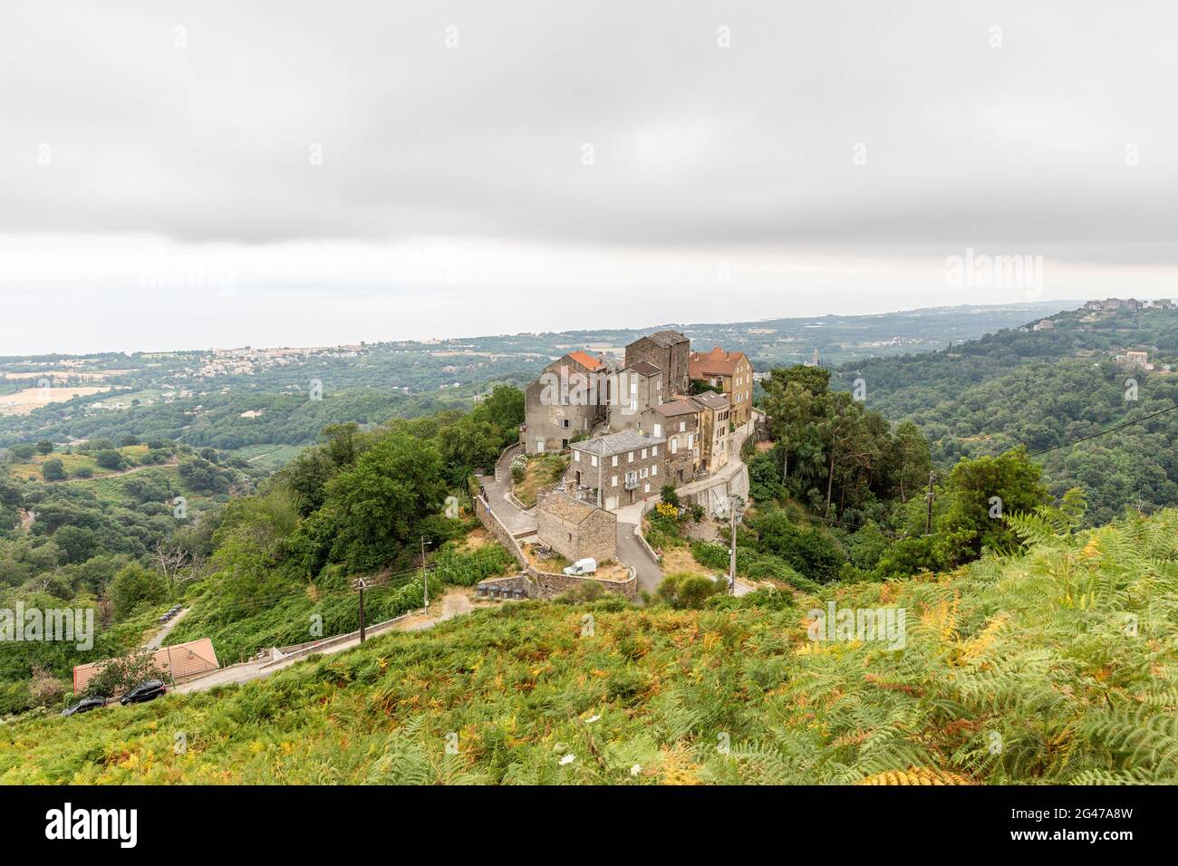 Dorf Coccola. Korsika, Frankreich Stockfoto