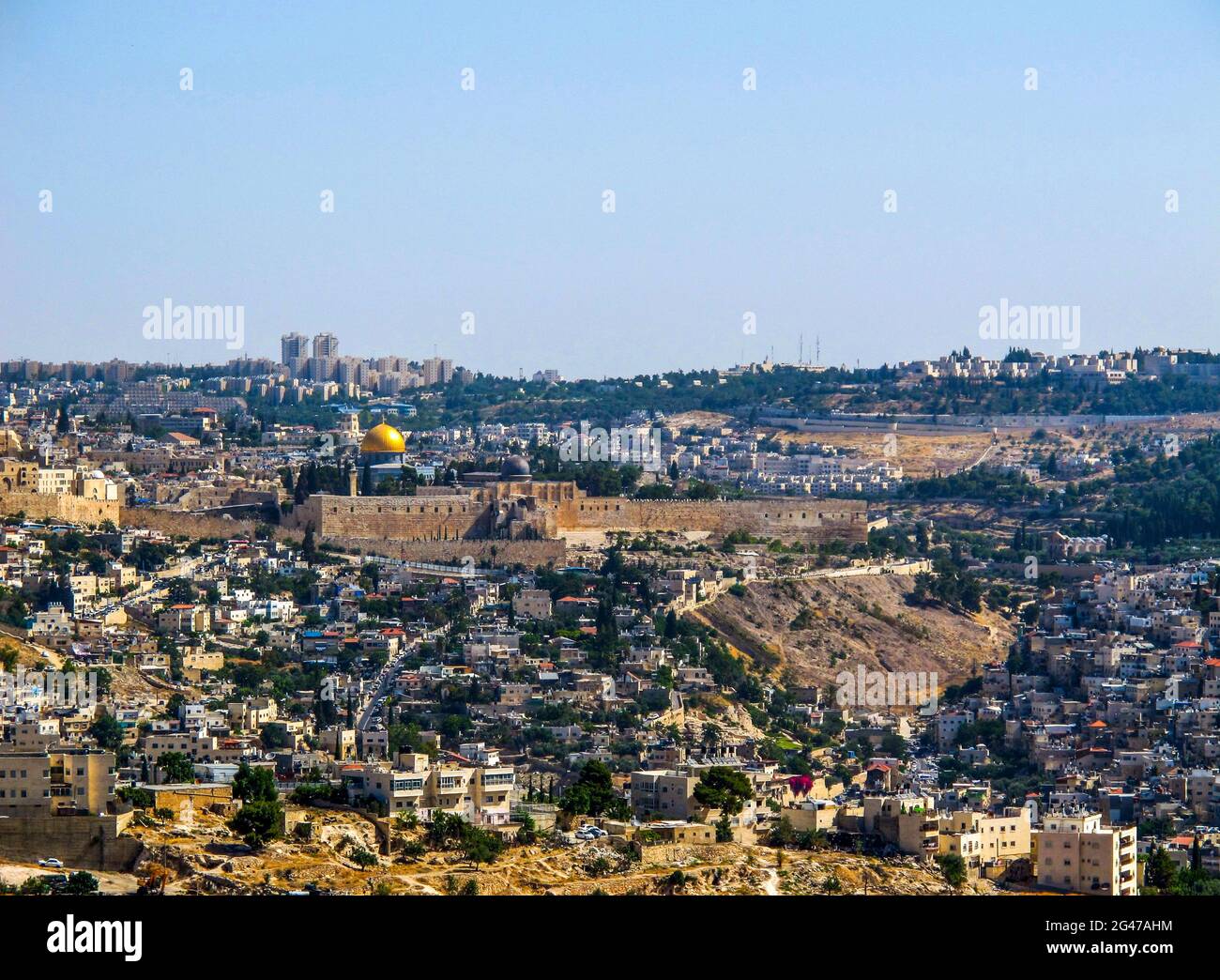 Panoramablick auf die Altstadt von Jerusalem, Israel. Juni 2014 Stockfoto