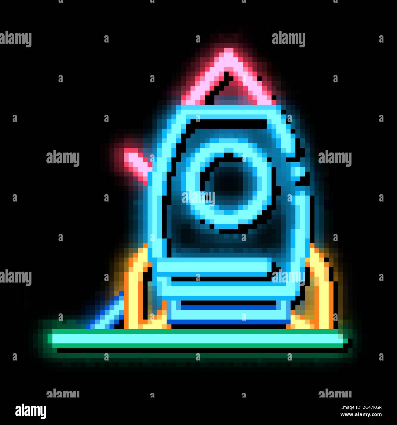 Attraction Rocket Neon Glow Icon Illustration Stock Vektor