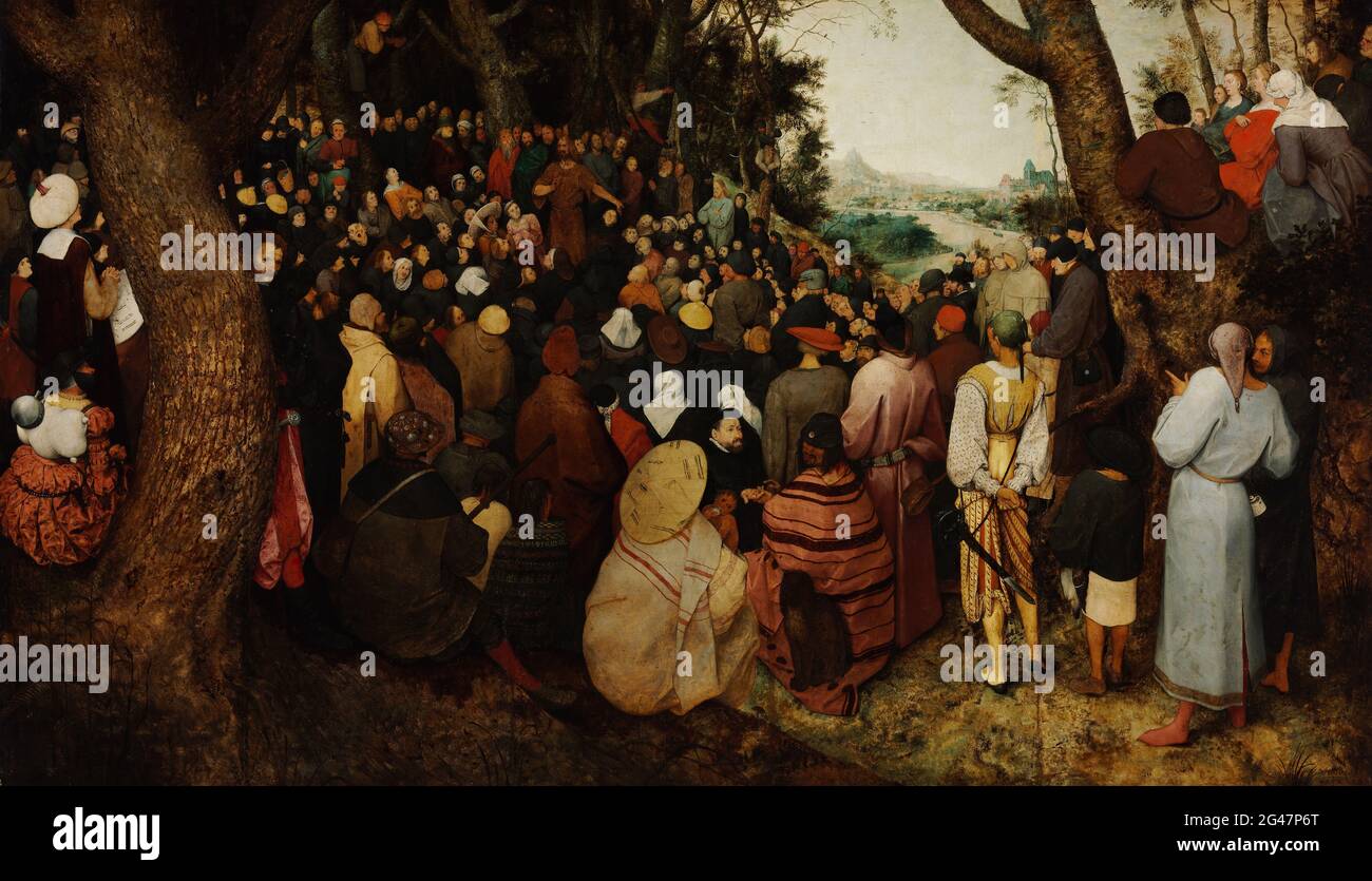 Pieter Bruegel der Ältere - die Predigt des heiligen Johannes Der Täufer Stockfoto