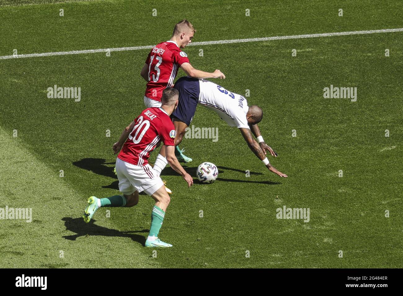 Budapest, Ungarn. Juni 2021. Aktion während des FUSSBALLSPIELS DER GRUPPE F der EURO 2020 zwischen Ungarn und Frankreich im Ferenc-Puskas-Stadion in Budapest Ungarn Credit: SPP Sport Press Foto. /Alamy Live News Stockfoto