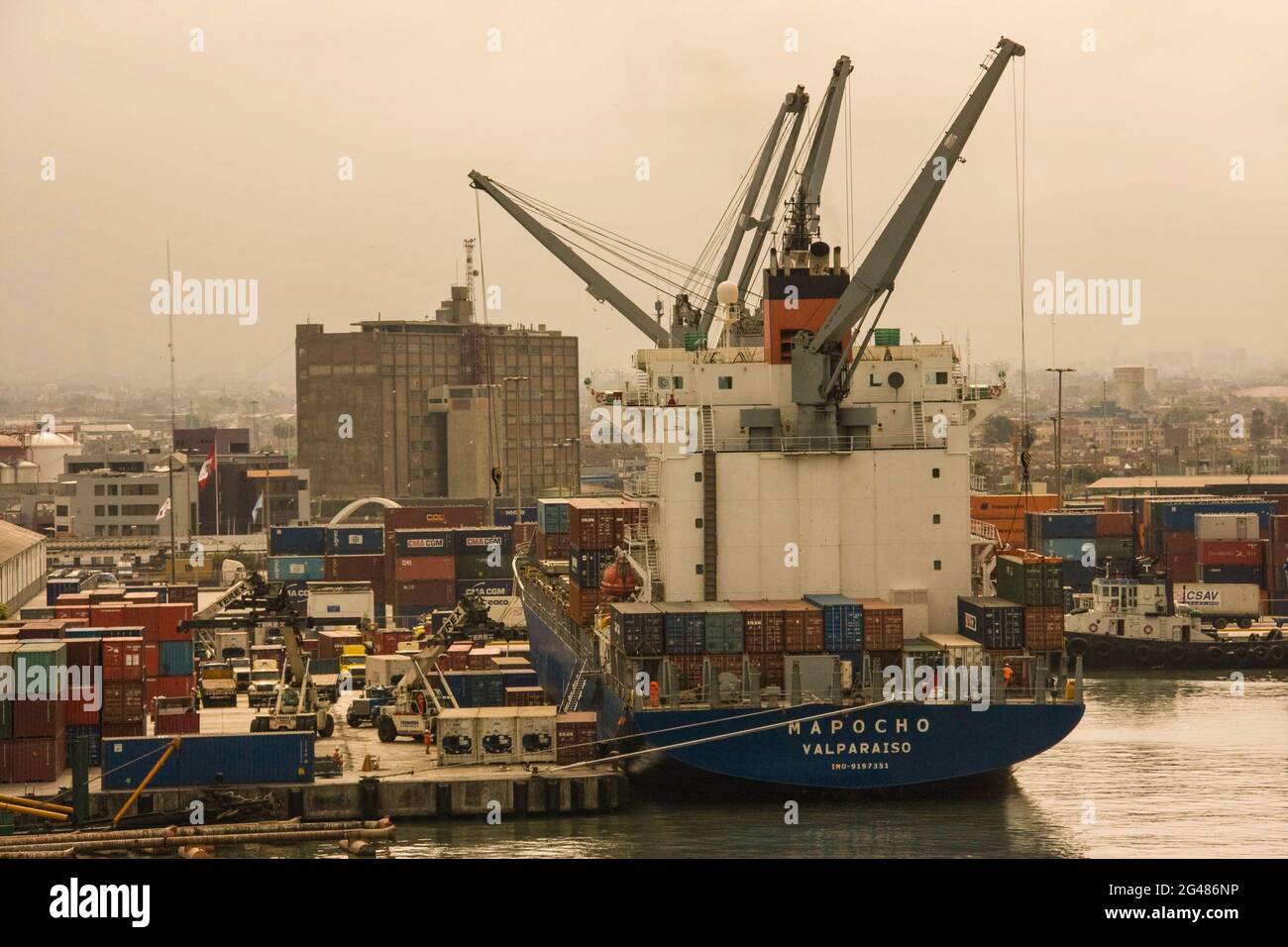 Mapocho im Hafen von Callao, Peru Stockfoto