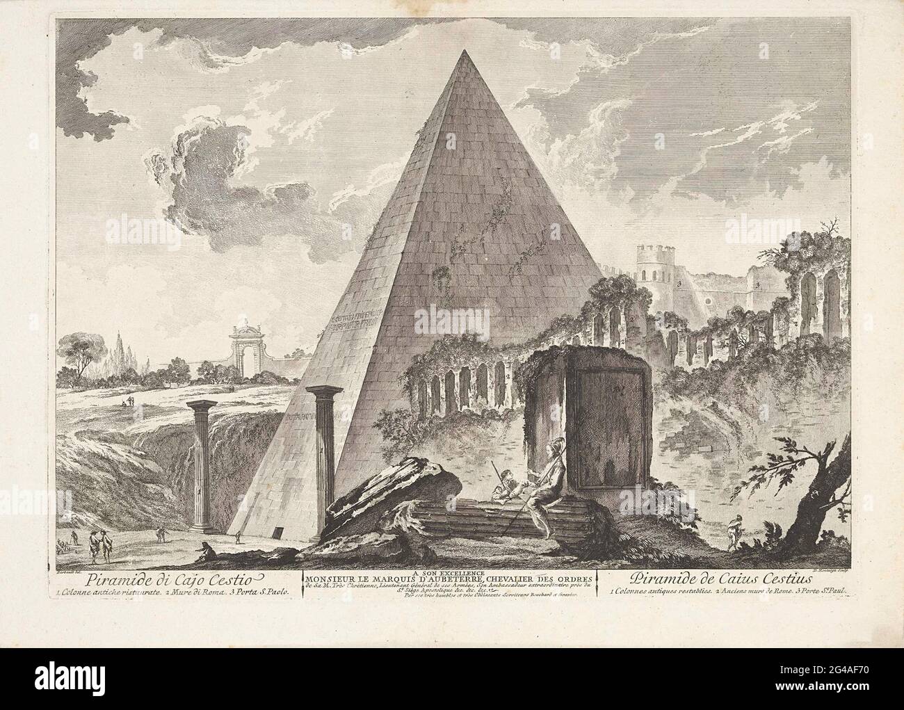 Pyramide cestius porta san paolo hintergrund Fotos und Bildmaterial