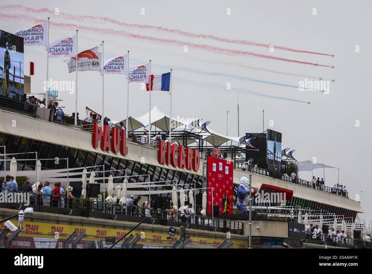 Show Ruban de la PAF während des Formel 1 Emirates Grand Prix de France 2021, 7. Lauf der FIA Formel 1 Weltmeisterschaft 2021 vom 18. Bis 20. Juni 2021 auf dem Circuit Paul Ricard, in Le Castellet, Frankreich - Foto Antonin Vincent / DPPI / LiveMedia Stockfoto
