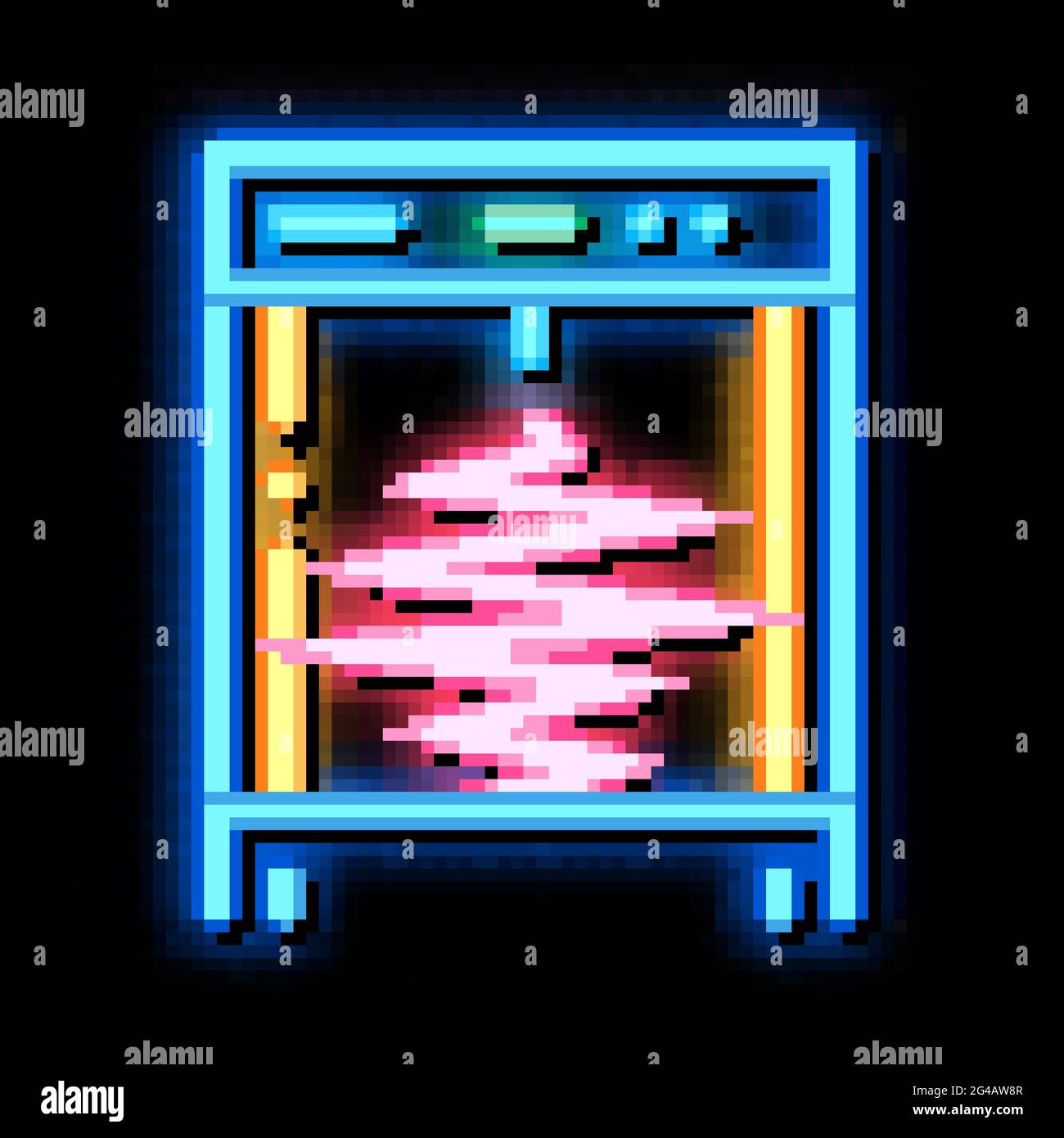 Ertnquake Action Neon Glow Icon Illustration Stock Vektor