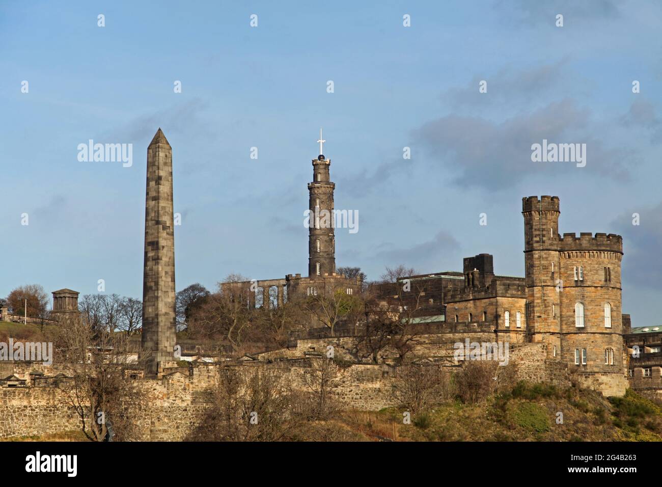 Carlton Hill Edinburgh am östlichen Ende der Princes Street Stockfoto