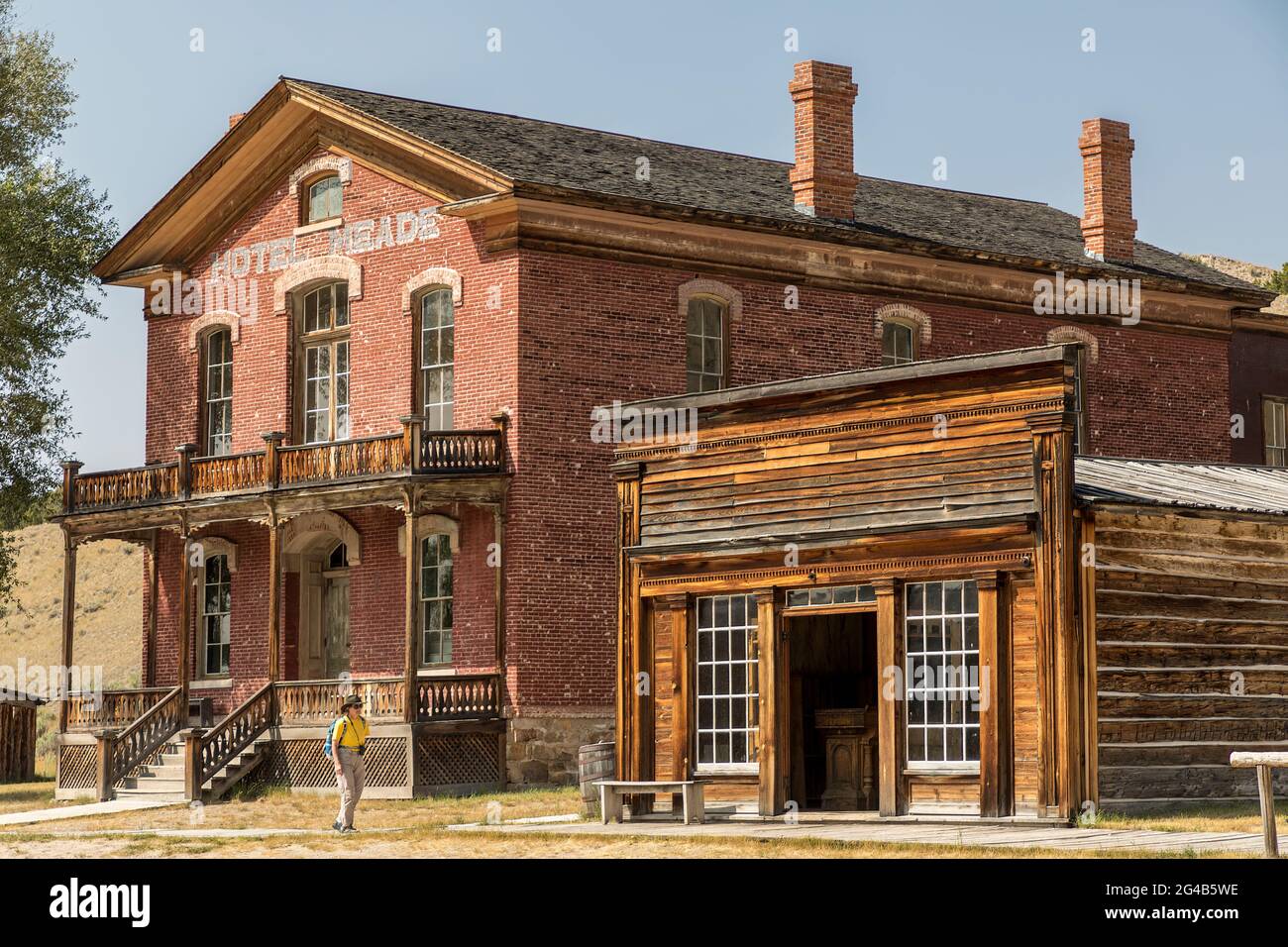 Hotel Meade, Bannack Geisterstadt, Montana, USA Stockfoto