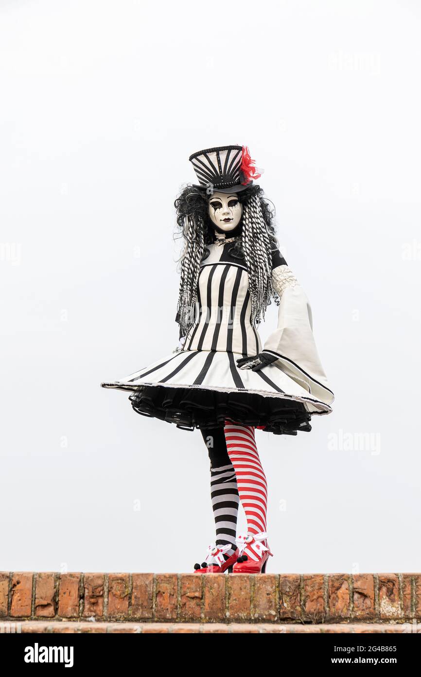 Venedig Karneval Poseurs Stockfoto