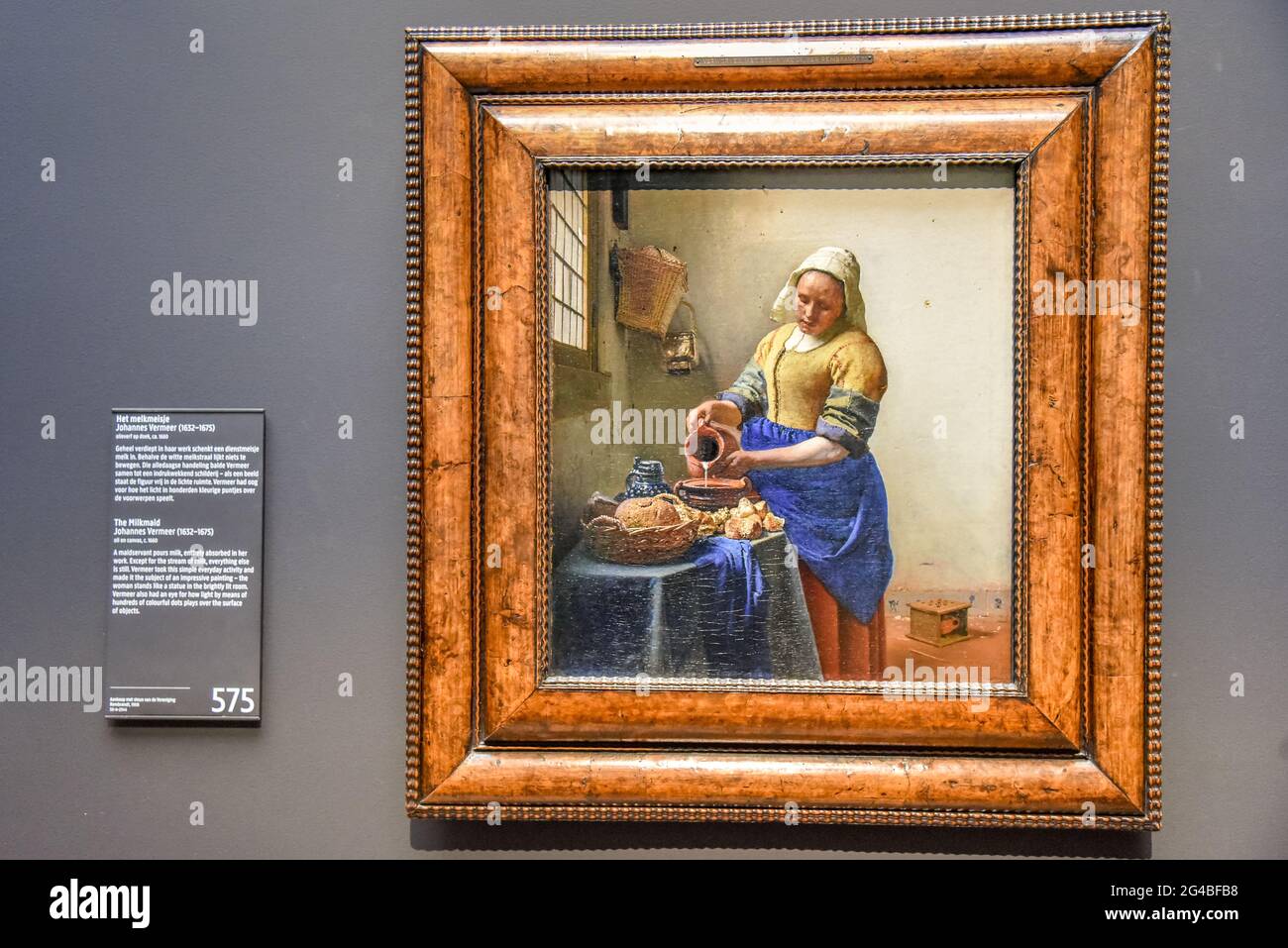 Amsterdam, Niederlande. September 2020. Berühmte Ölgemälde von Johannes Vermeer im Rijksmuseum, Amsterdam. Hochwertige Fotos Stockfoto