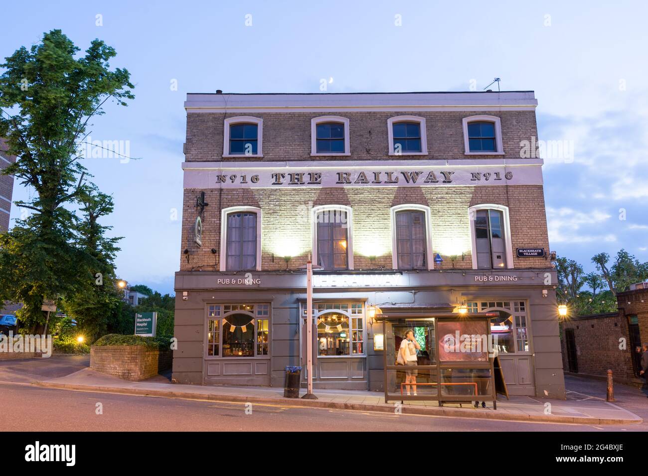 The Railway Pub, blackheath Village London greenwich, Großbritannien Stockfoto