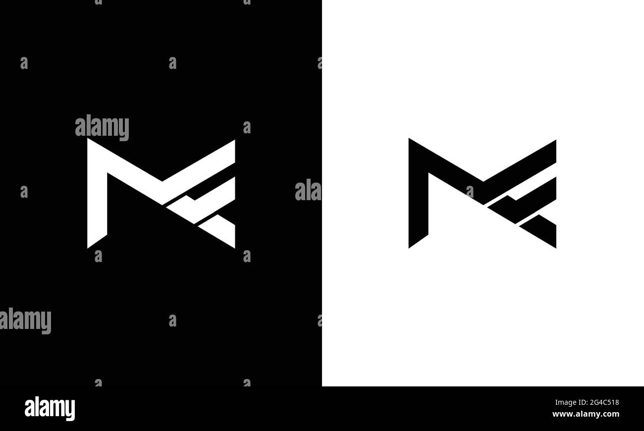 Professionelles und minimalistisches Letter MF Logo Design Stock Vektor