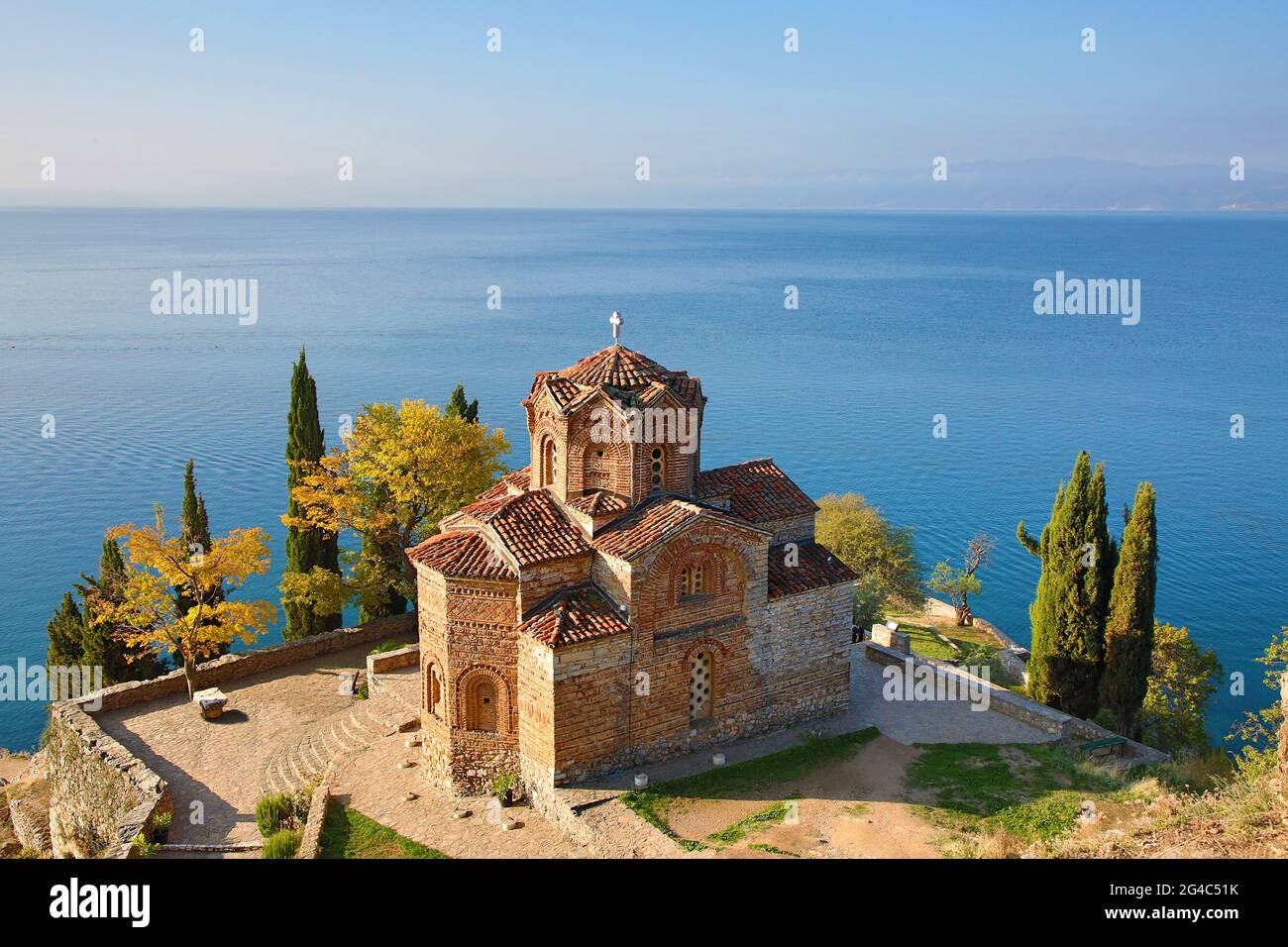 Kirche des heiligen Johannes am Ohridsee, in Ohrid, Mazedonien Stockfoto