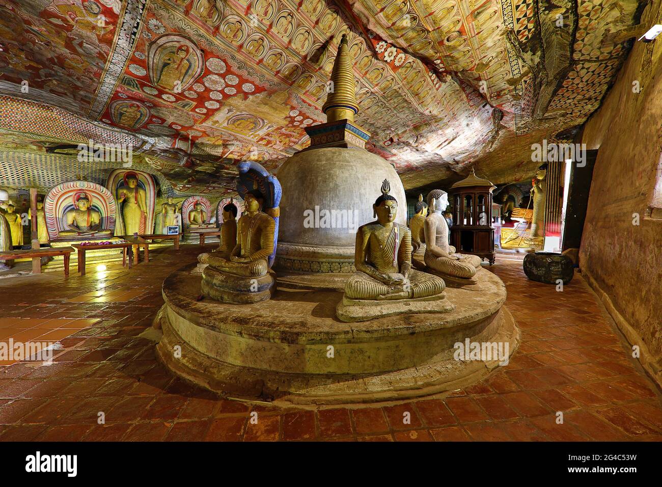 Historische Dambulla Höhlentempel in Dambulla, Sri Lanka Stockfoto
