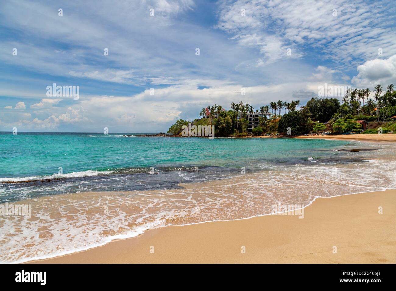 Strand am Indischen Ozean in Matara, Sri Lanka Stockfoto