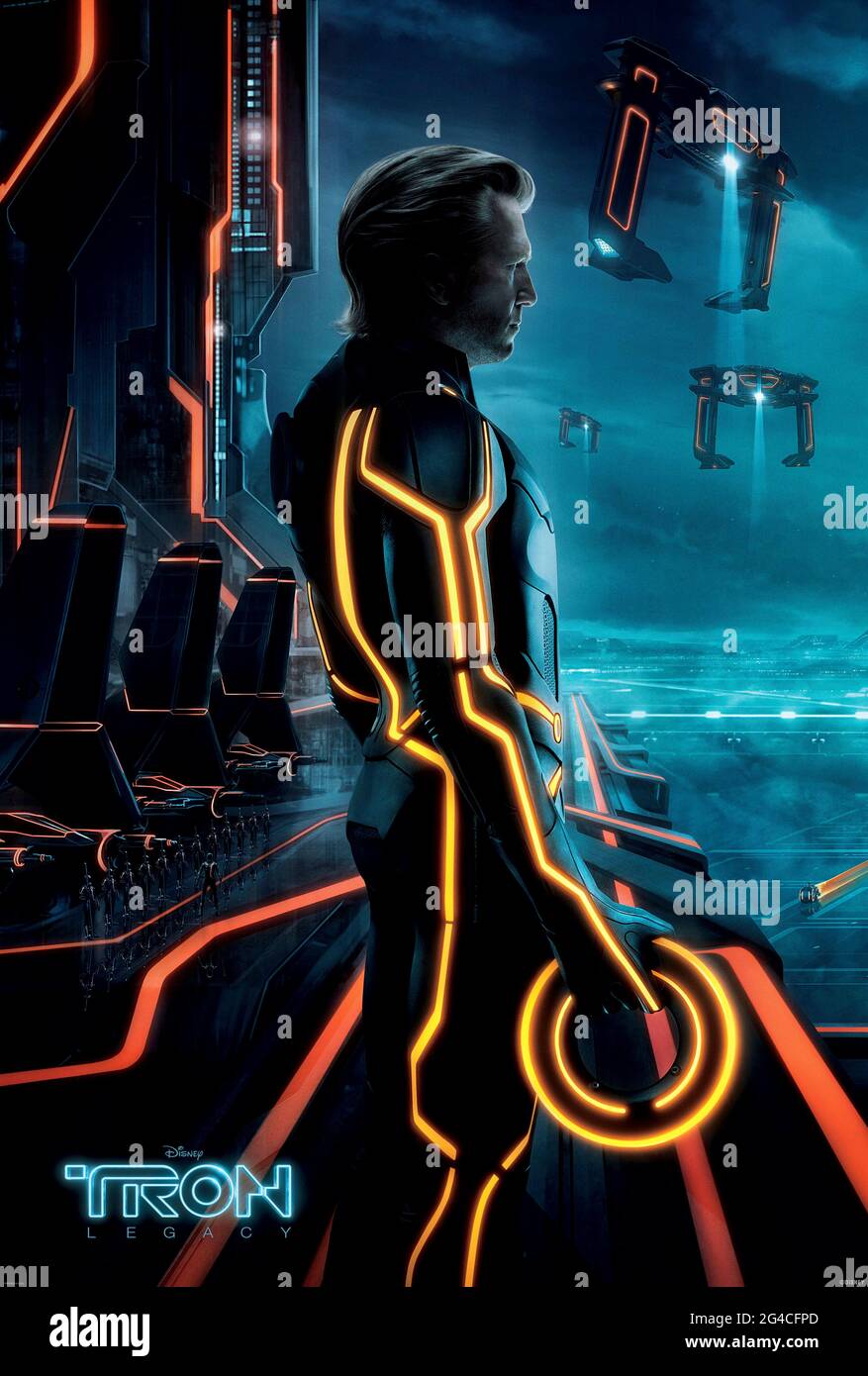 TRON: Legacy (2010) unter der Regie von Joseph Kosinski und mit Jeff Bridges als CLU in dieser visuell und akustisch beeindruckenden Fortsetzung. Stockfoto