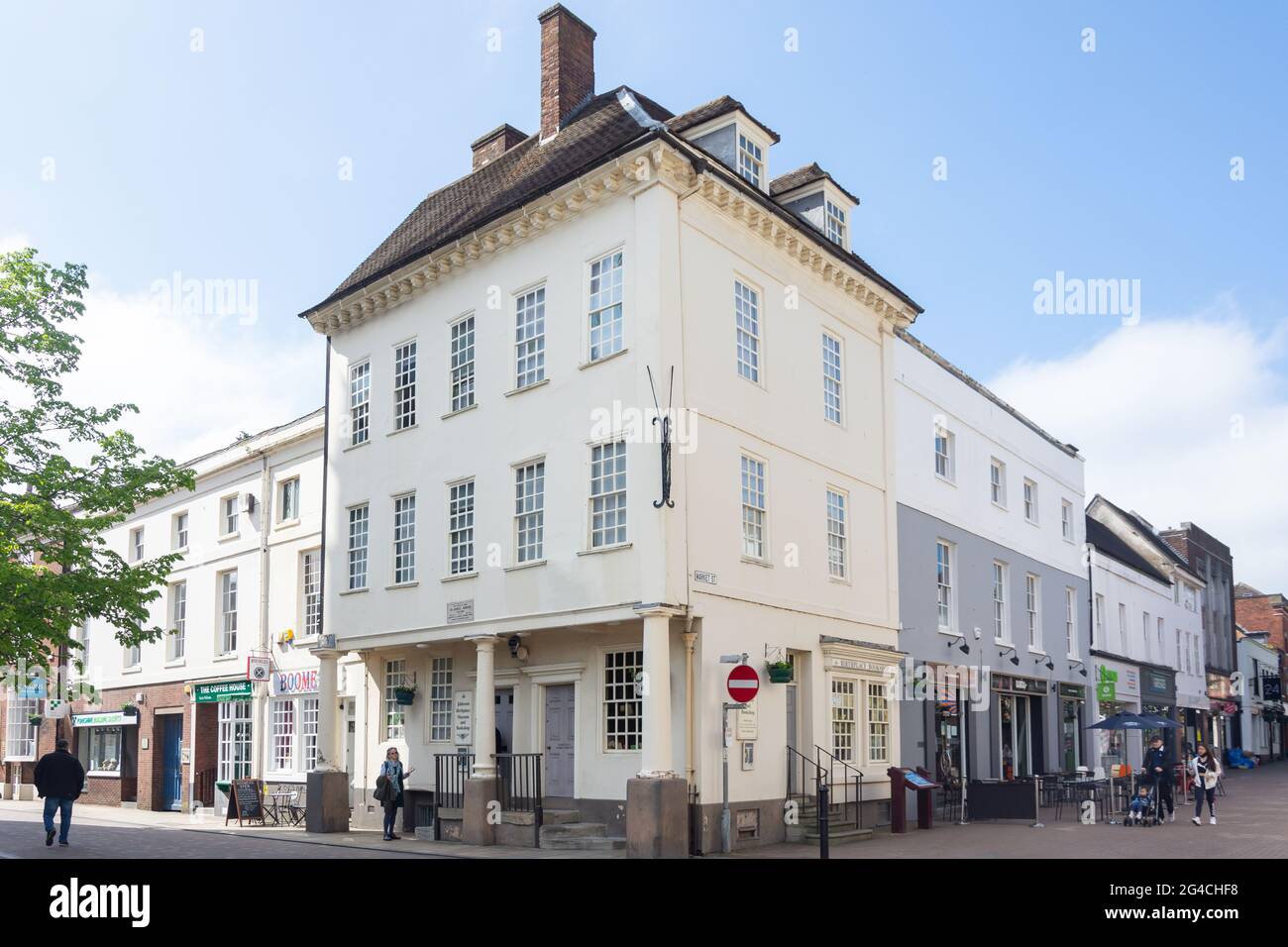 Geburtsort von Dr. Samuel Johnson, Breadmarket Street, Lichfield, Staffordshire, England, Vereinigtes Königreich Stockfoto