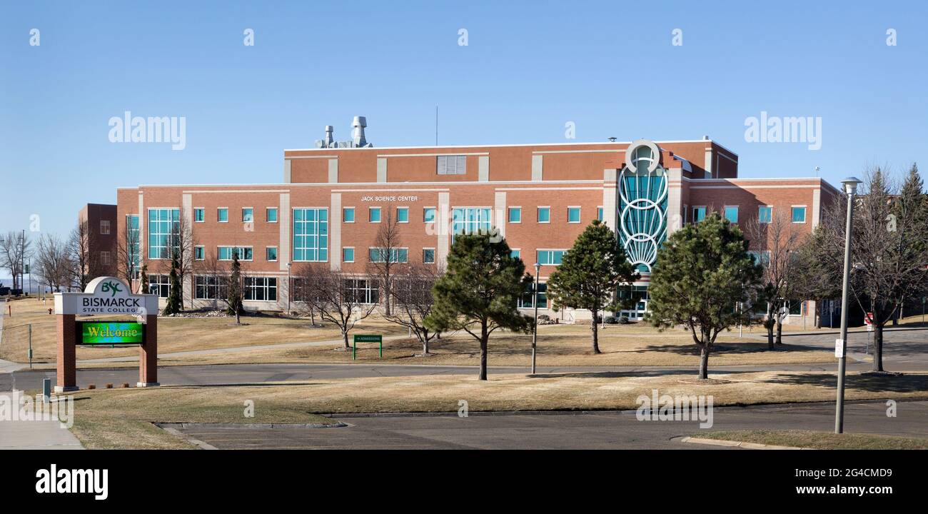 Jack Science Center Gebäude auf dem Campus des Bismarck State College in Bismarck, North Dakota - das Gebäude wurde 1998 fertig gestellt Stockfoto