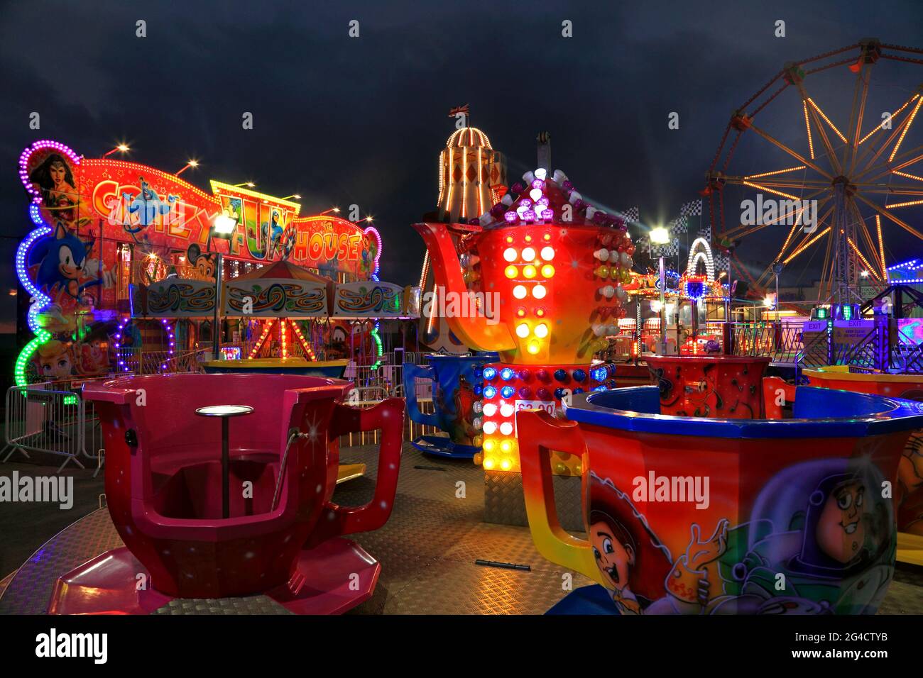 Hunstanton, Rainbow Park, Unterhaltung, Messegelände, Pleasure Beach, Fair, Norfolk, England, Großbritannien Stockfoto