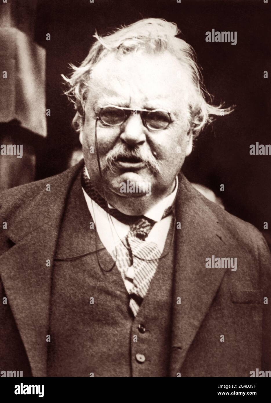 G.K. (Gilbert Keith) Chesterton (1874-1936) Stockfoto