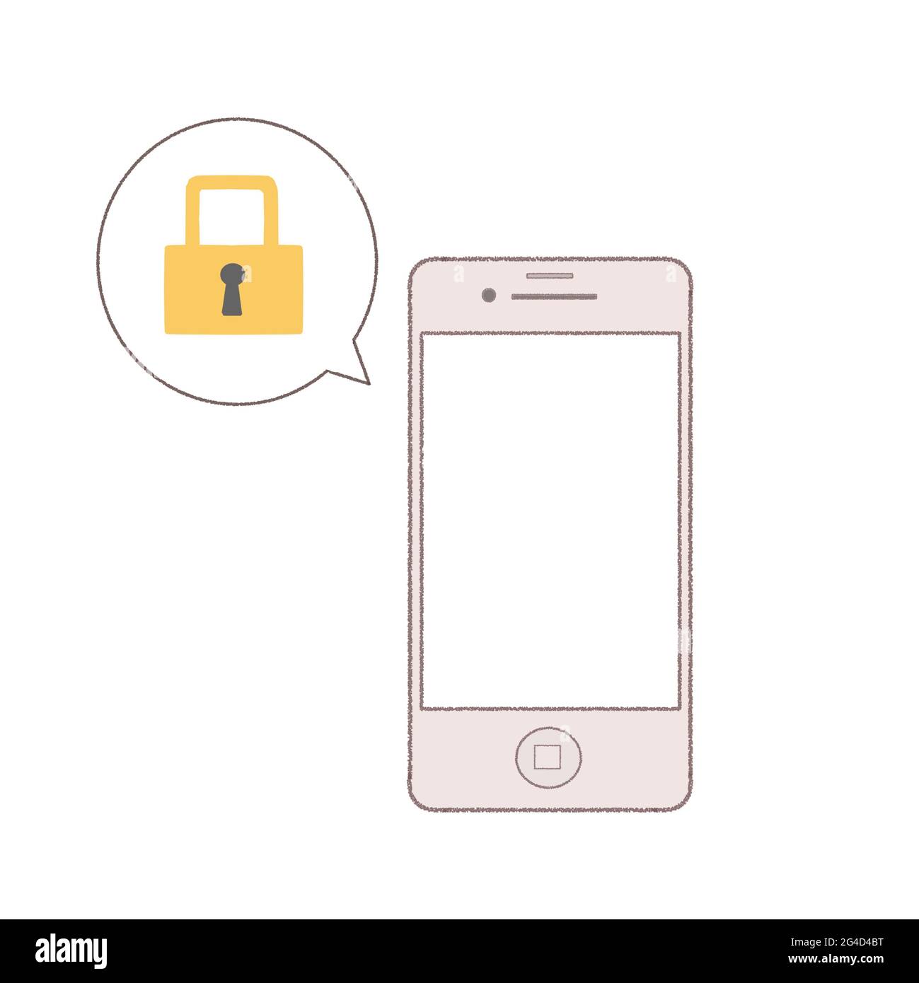 Schützen Sie Ihr Smartphone mit Sicherheitsmaßnahmen. Stockfoto