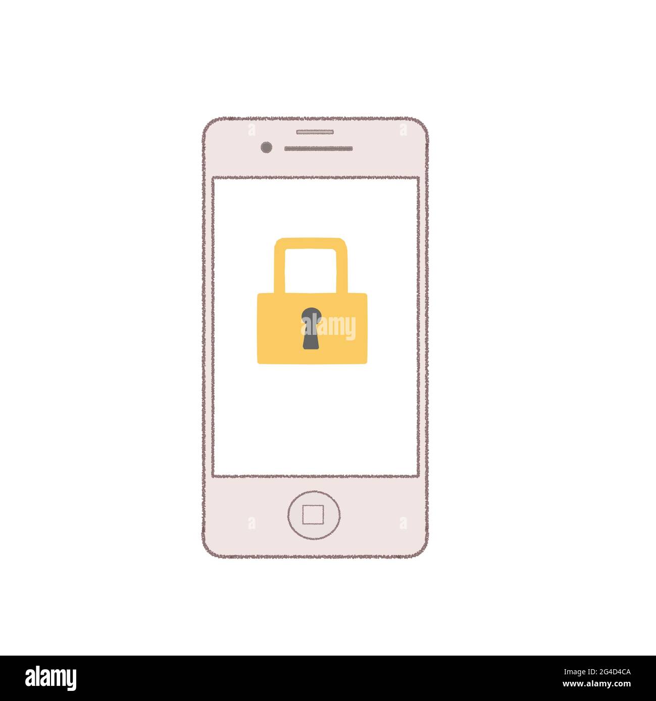 Schützen Sie Ihr Smartphone mit Sicherheitsmaßnahmen. Stockfoto