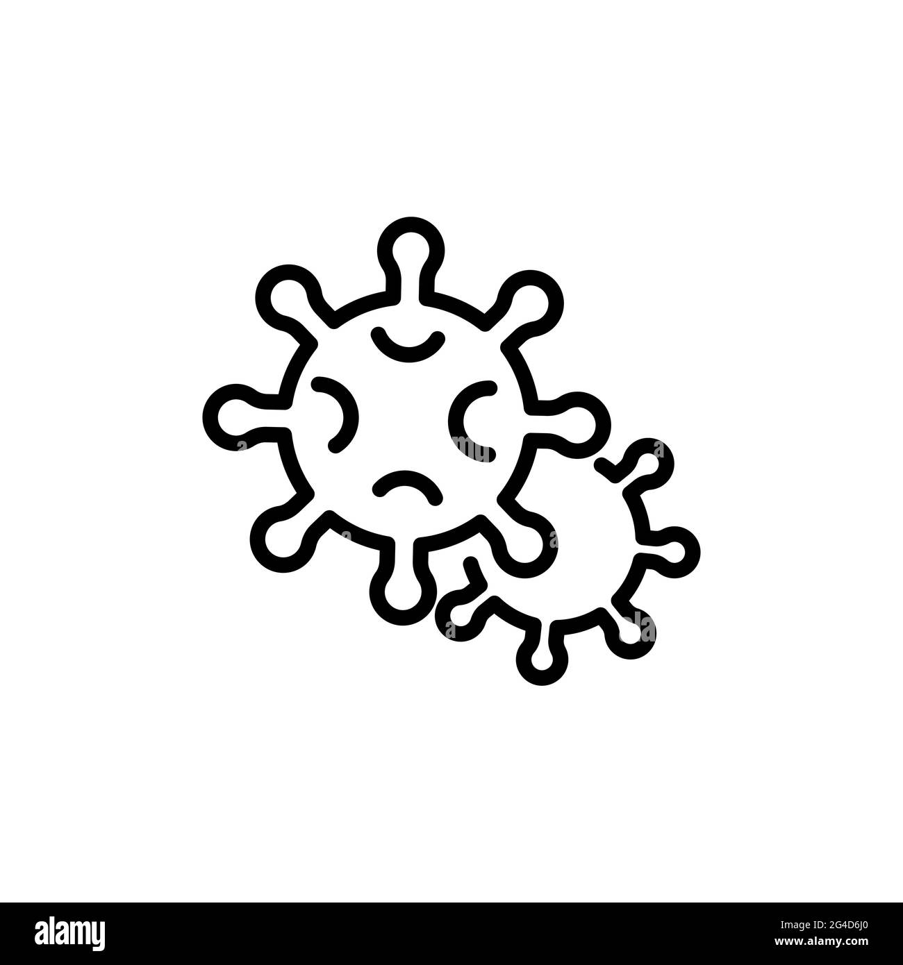 Coronavirus covid-19 Vektor-Symbol. Grippe-Epidemie weltweit Stock Vektor