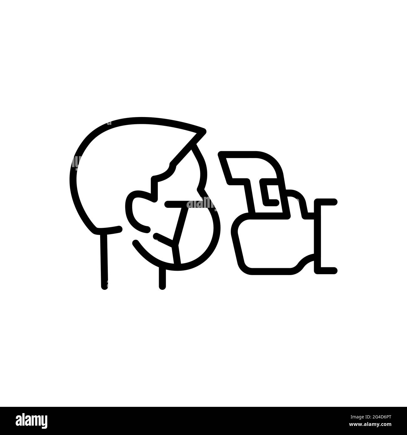 Einfache Symboldarstellung, die das Schild zur Überprüfung der Körpertemperatur während des Covid-19-Ausbruchs zeigt. Stock Vektor