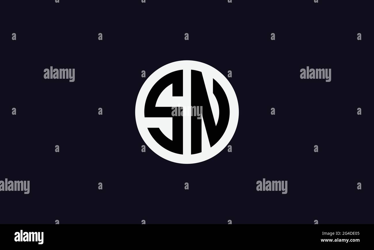 SN und NS S oder N Vektor-Logo-Vorlage für abstrakte Buchstaben für Unternehmen Stock Vektor