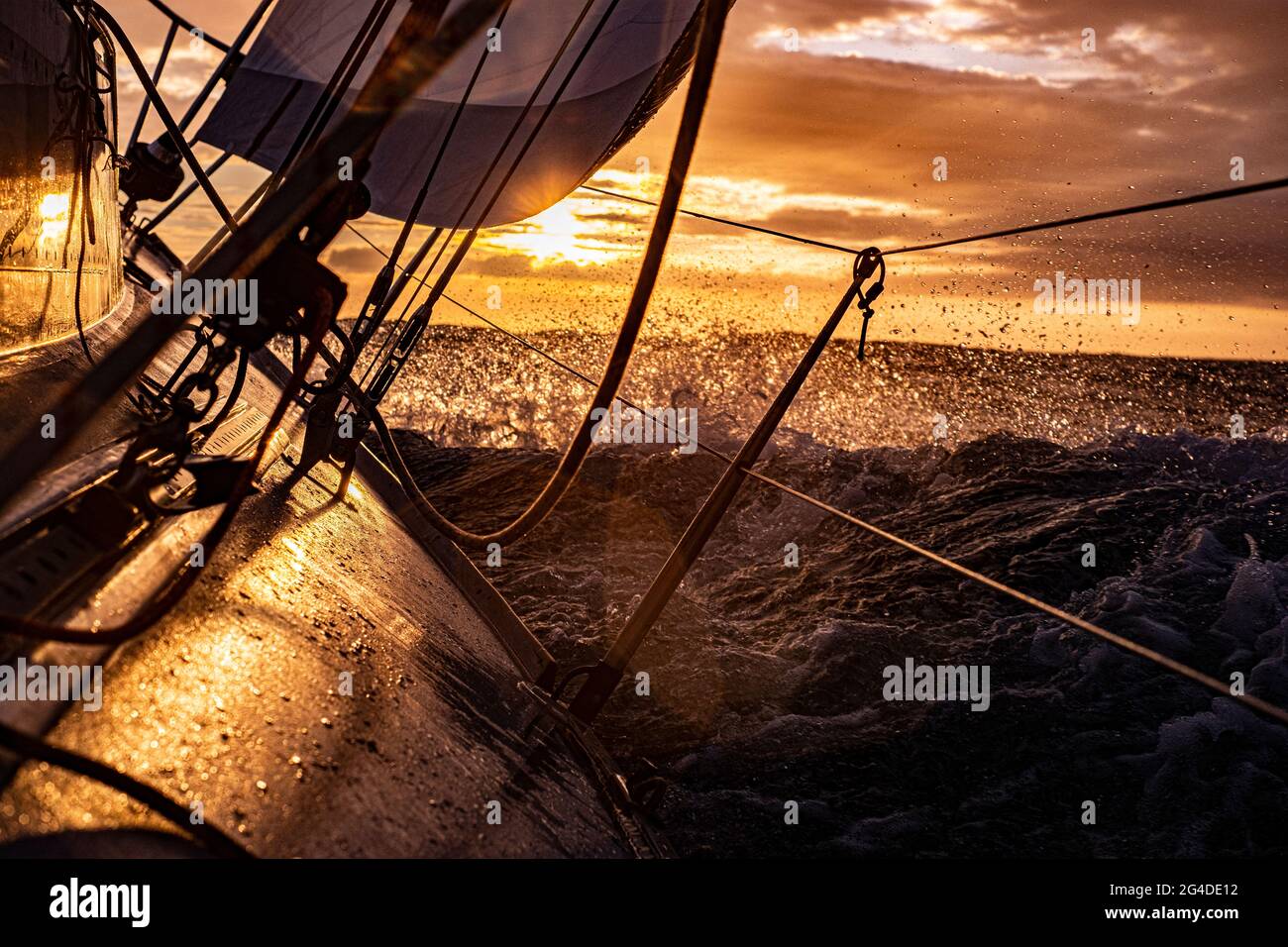 Segeln auf der Nordsee Stockfoto