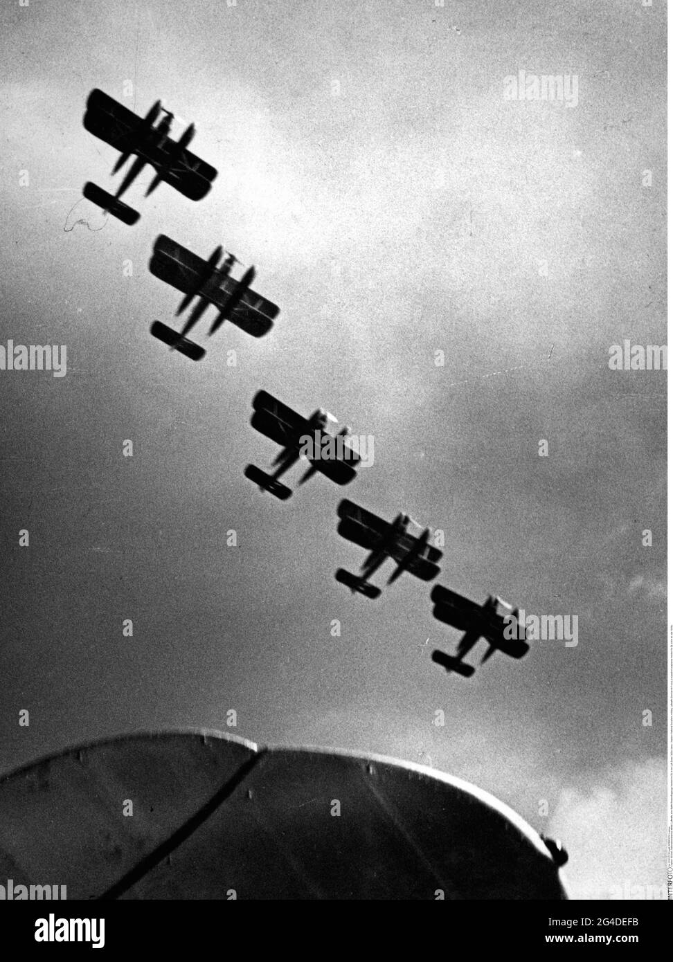 Nazismus / Nationalsozialismus, Militär, Luftwaffe, ein Geschwader Wasserflugzeuge Heinkel He 59, in der Luft, Ende der 1930er Jahre, NUR REDAKTIONELLE VERWENDUNG Stockfoto